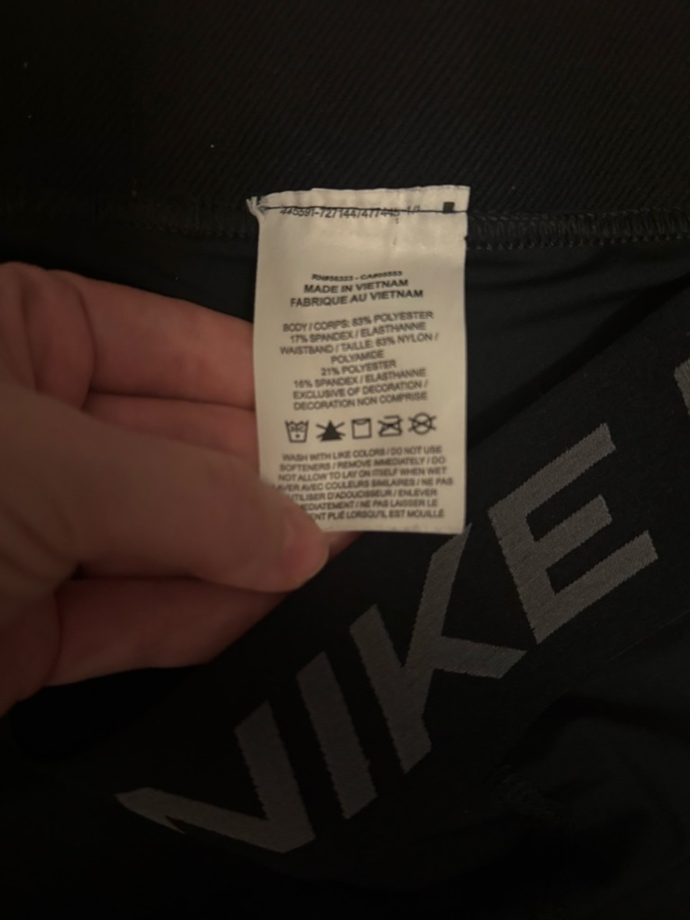 Nike Pro Women's Black Athletic Compression Shorts with Branded Waistband - Picture 2 of 4